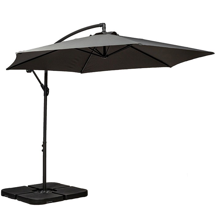 3m Round Cantilever Parasol With Cross Stand