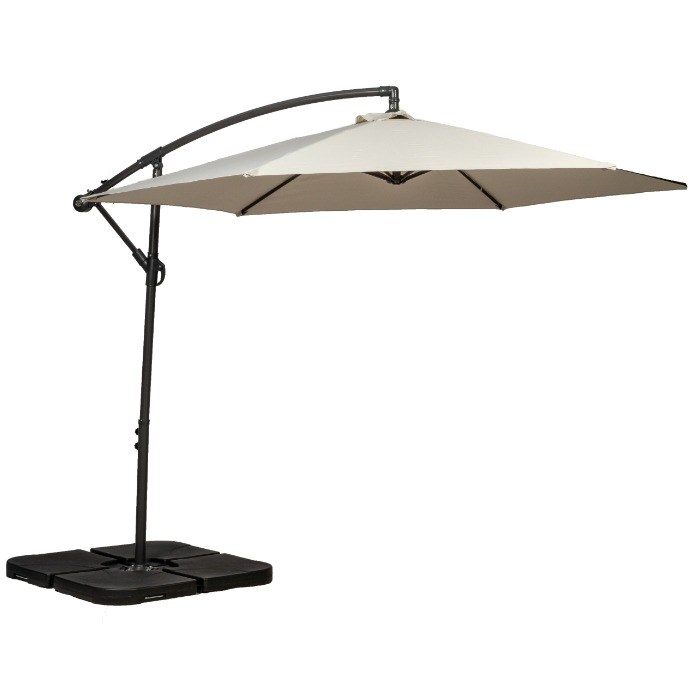 3m Round Cantilever Parasol With Cross Stand