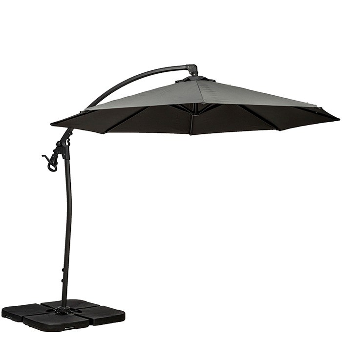 3m Deluxe Round Cantilever Parasol With Cross Stand