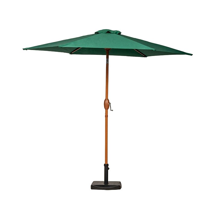 2.5m Round Wood Effect Crank & Tilt Parasol
