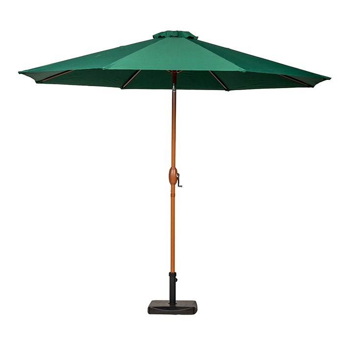 3m Round Wood Effect Crank & Tilt Parasol