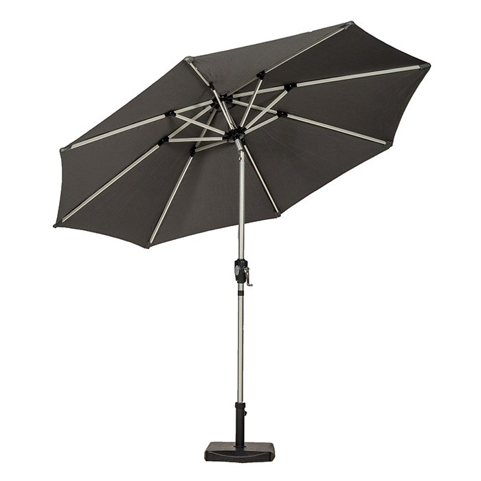 2.7m Round LED Crank & Tilt Parasol