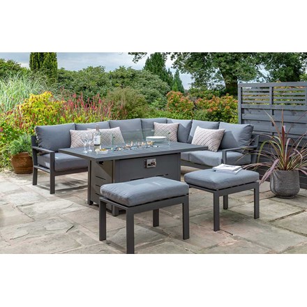 Titchwell Corner Sofa Set with Firepit Table by Norfolk Leisure