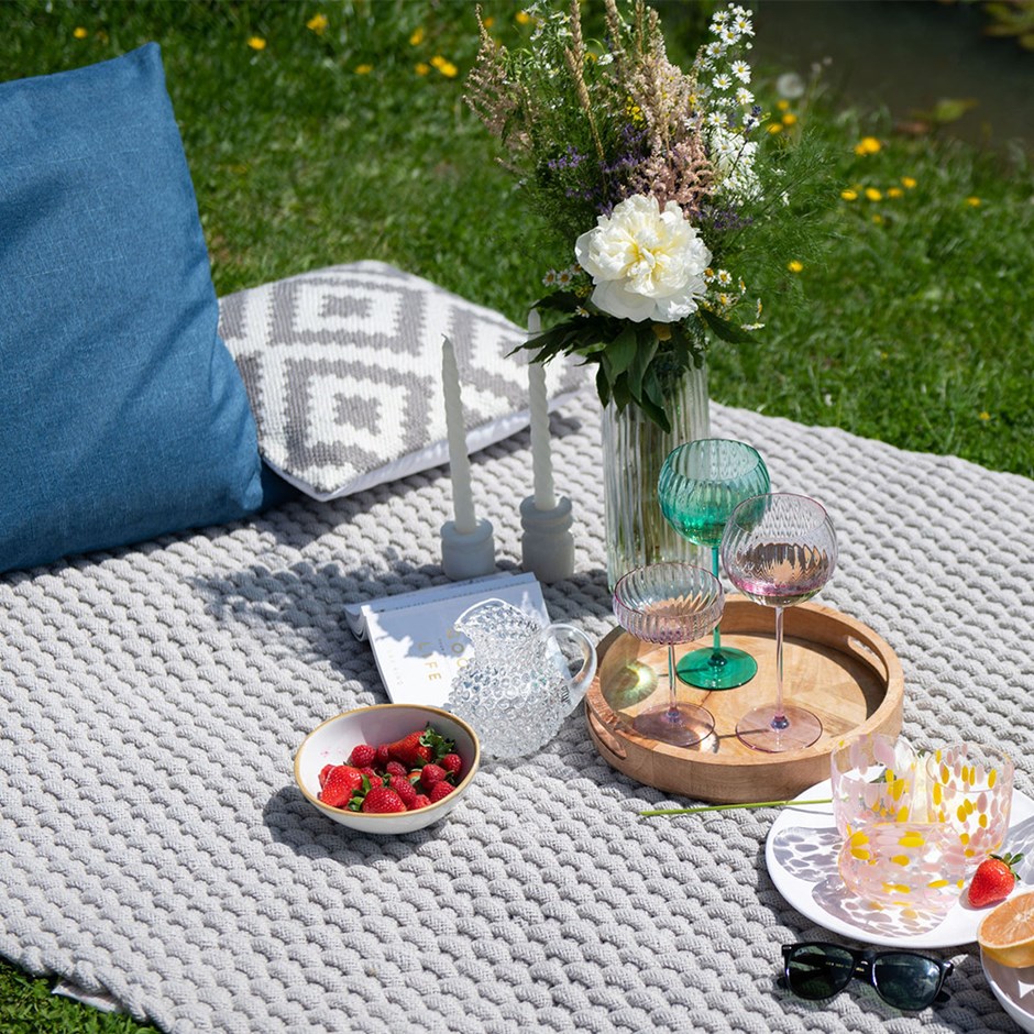 Geometric Square Outdoor Cushion