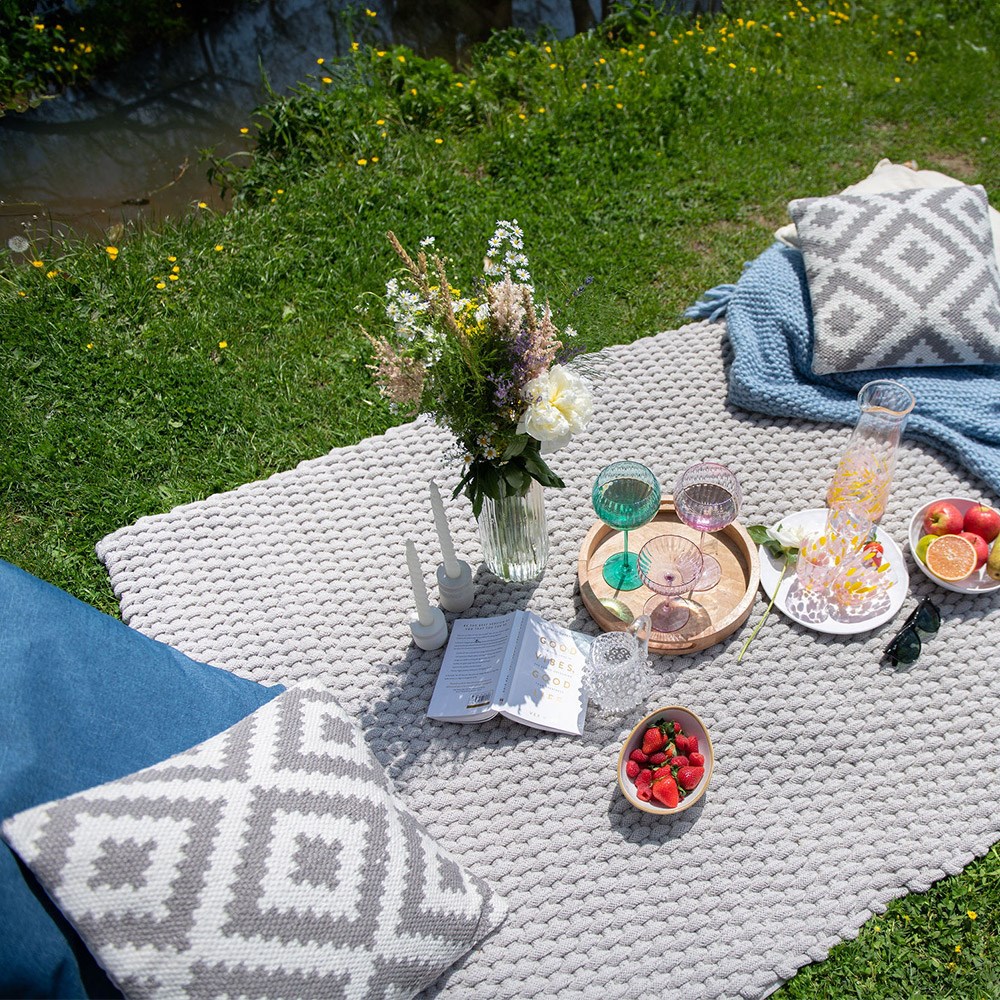 Geometric Square Outdoor Cushion