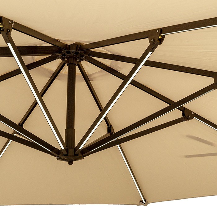 3.5m LED Square Cantilever Parasol