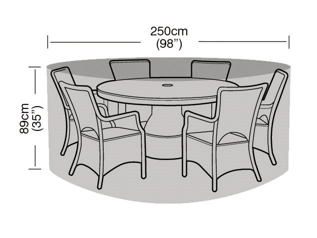 Premium Round Eight Seater Furniture Set Cover