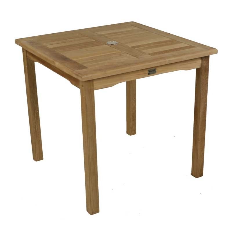 Teak Four Seater Square Bistro Table