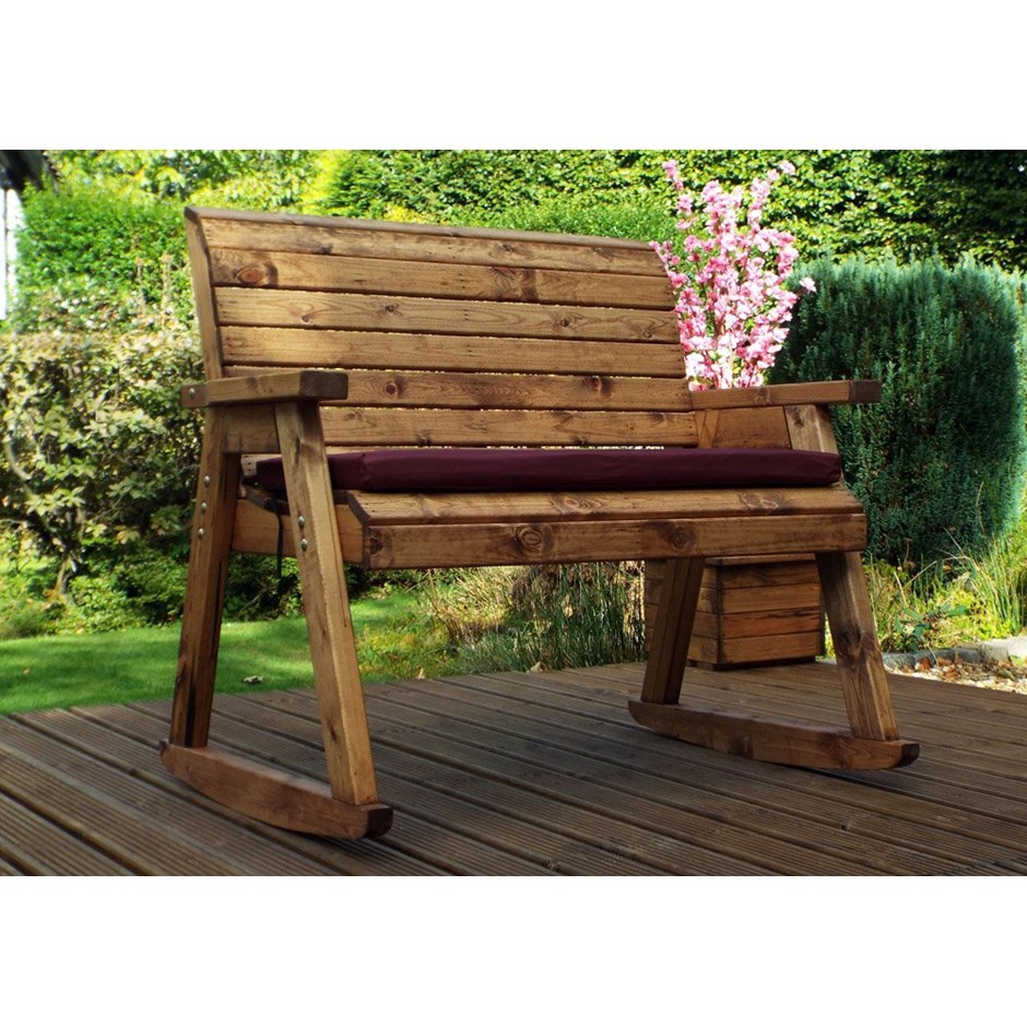 Two Seater Wooden Rocker Bench