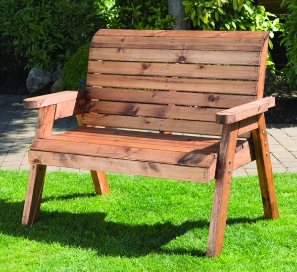 Traditional Two Seater Wooden Bench