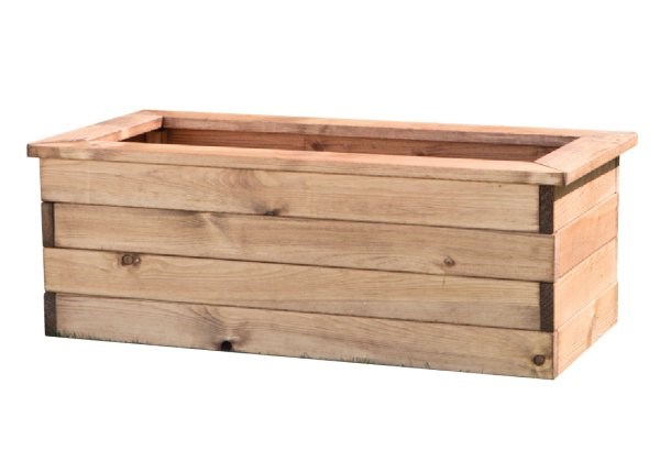 82cm Wooden Large Trough Planter