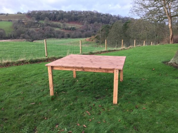 Eight Seater Square Dining Table