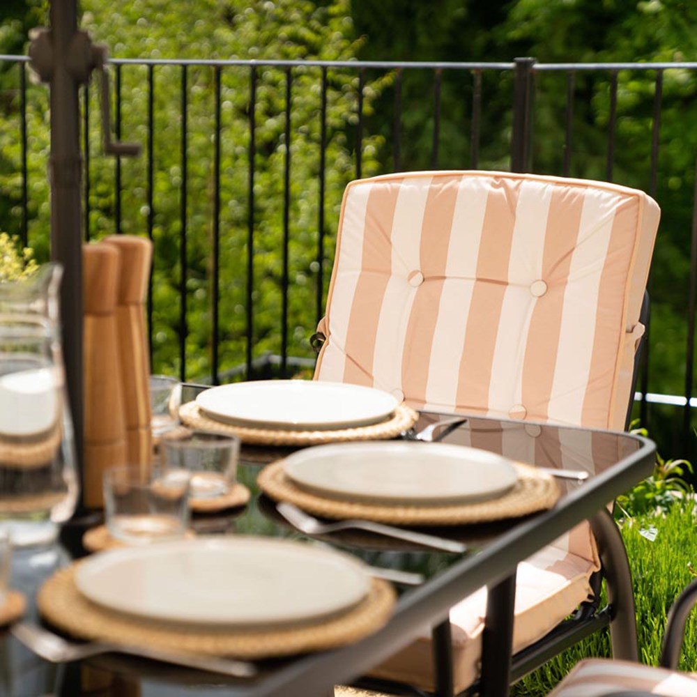 Hadleigh 6 Seater Garden Dining Furniture Set In Beige By Hectare®