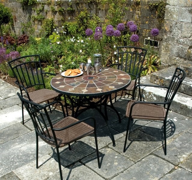 Granada Patio Table With Malaga Chair Set
