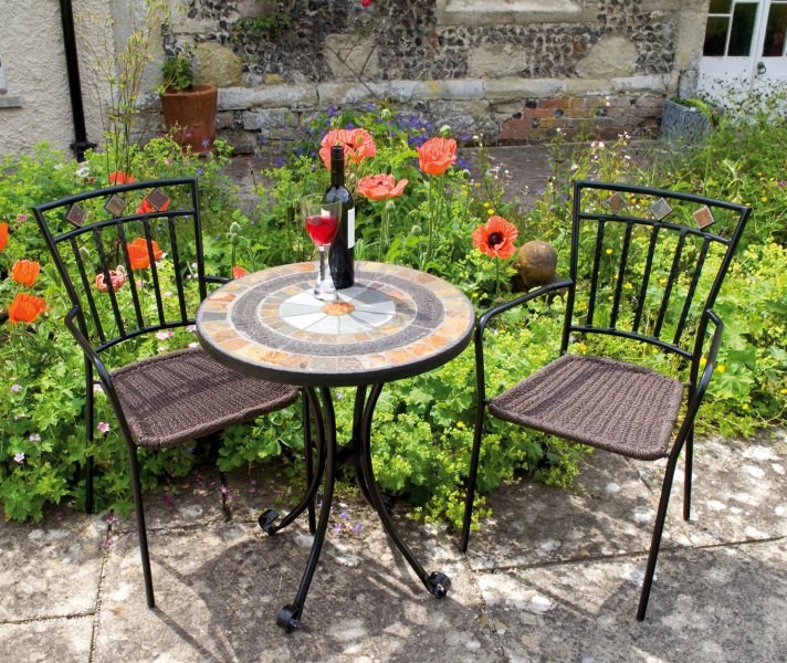 Vilenea Bistro Table With Malaga Chair Set