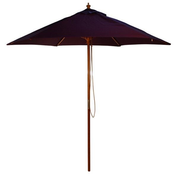 2.5m Wooden Pulley Square Parasol