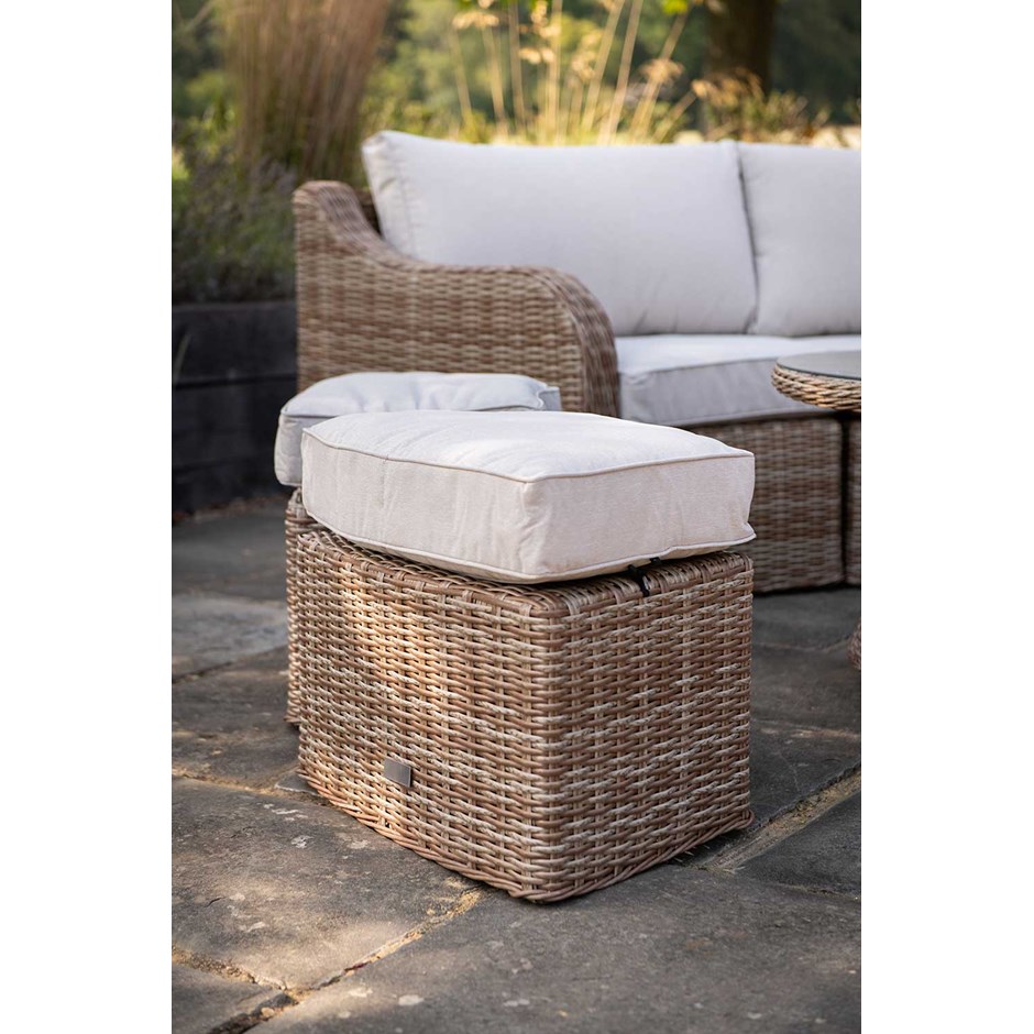 Luxury Rattan Arced Stool