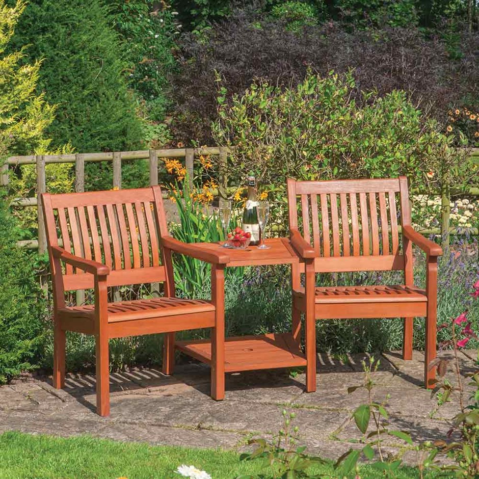 W1.76m (5ft 9in) Willington Wooden Companion Seat by Rowlinson®