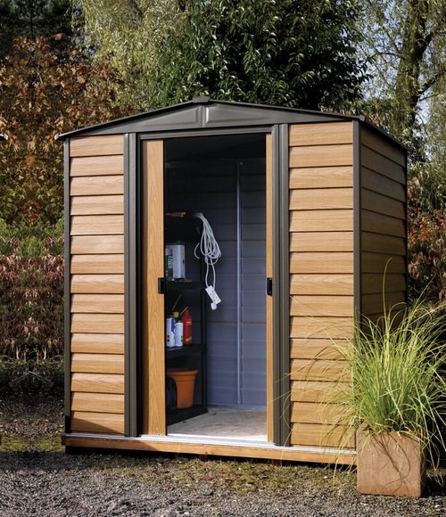 10ft x 6ft Woodvale Metal Apex Shed by Rowlinson®