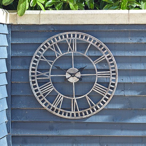 Buxton 23in Outdoor Skeleton Wall Clock