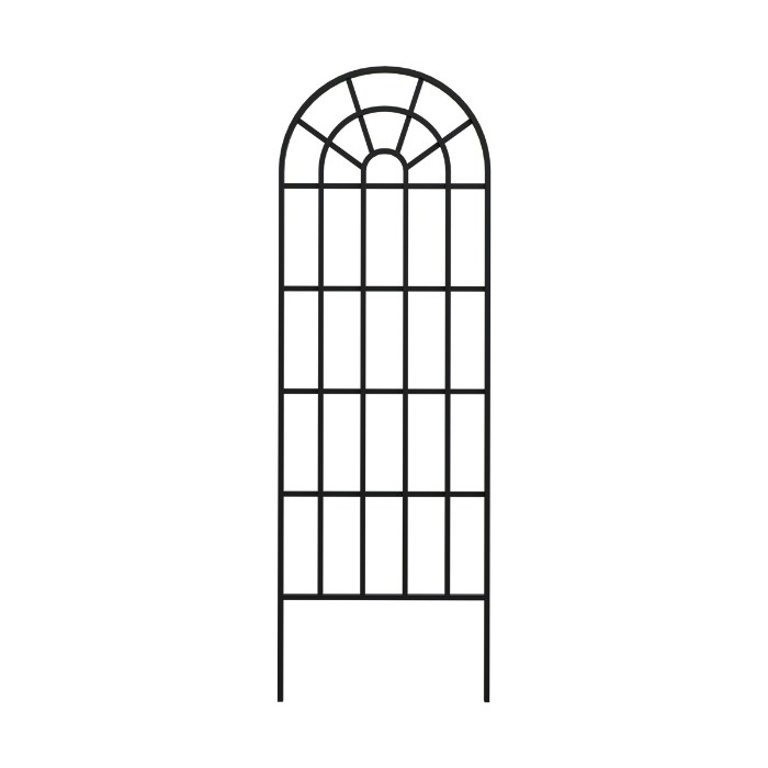 Window Pane Matte Black Metal Trellis
