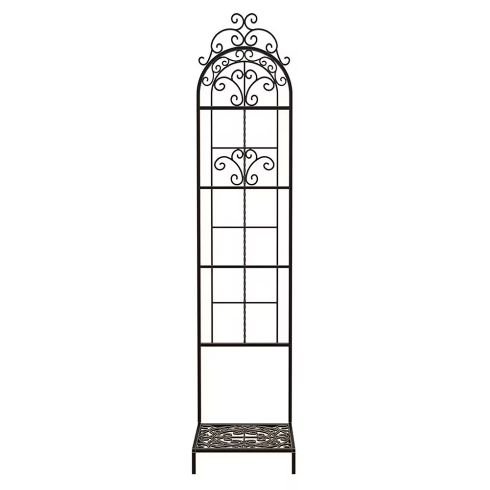 Rustic Italia Black Metal Pot Trellis