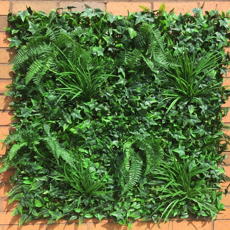 1m Artificial Instant Green Wall Hedge Panel - Mixed Plants