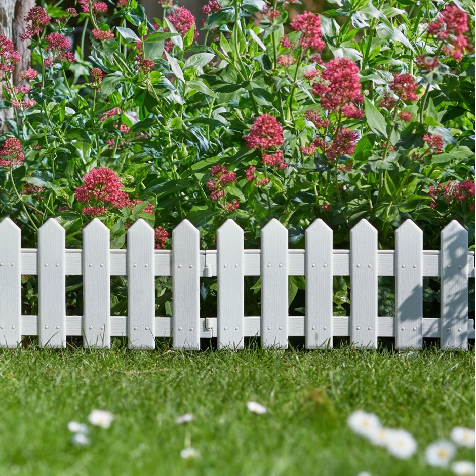 White Picket Fence Garden Edging