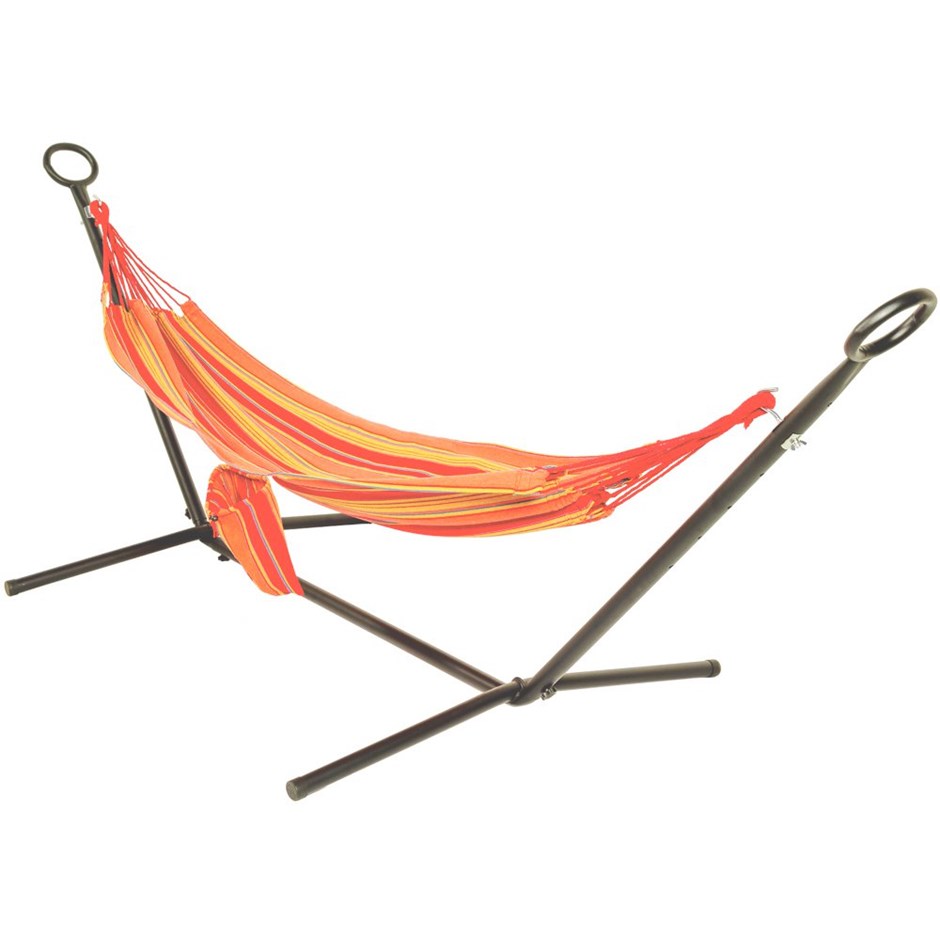 Fabric Garden Hammock Set With Stand & Carry Bag