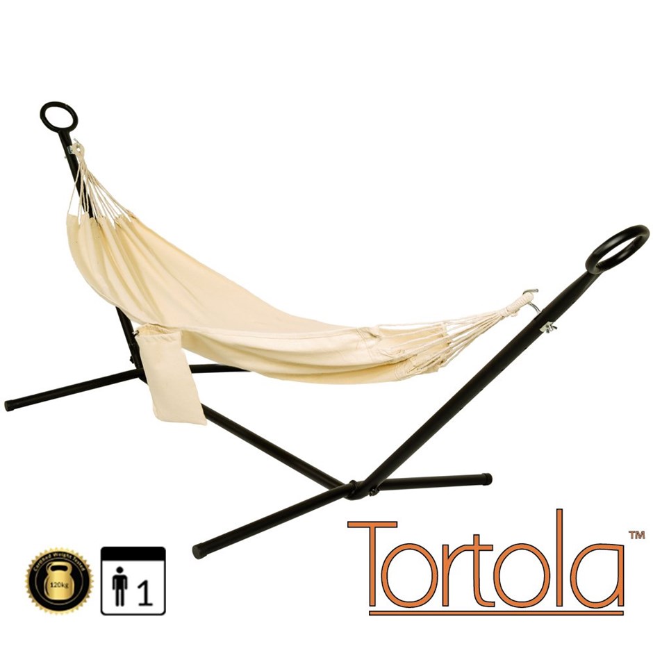 Fabric Garden Hammock Set With Stand & Carry Bag