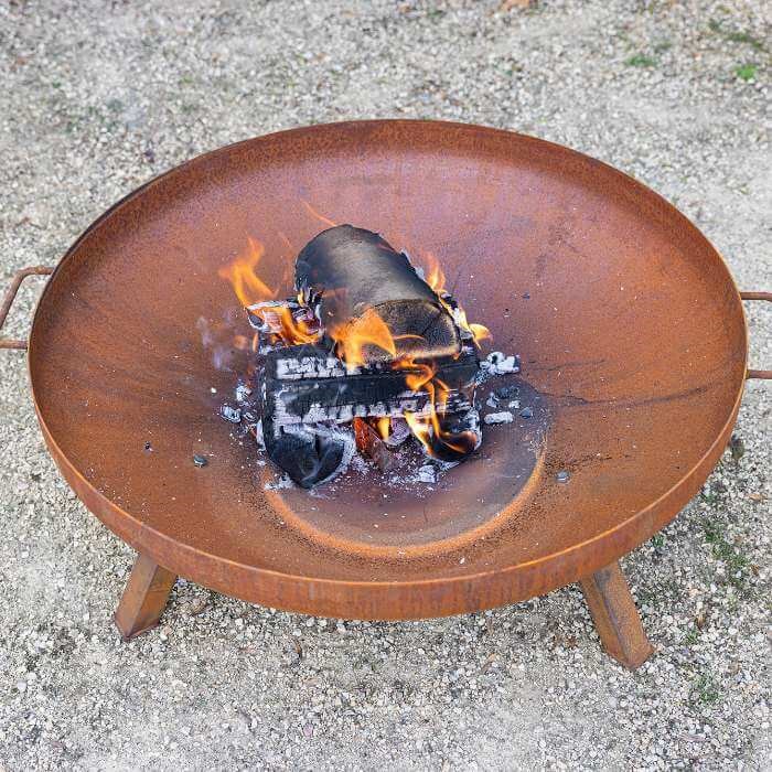 82cm Corten Steel Fire Bowl - Medium