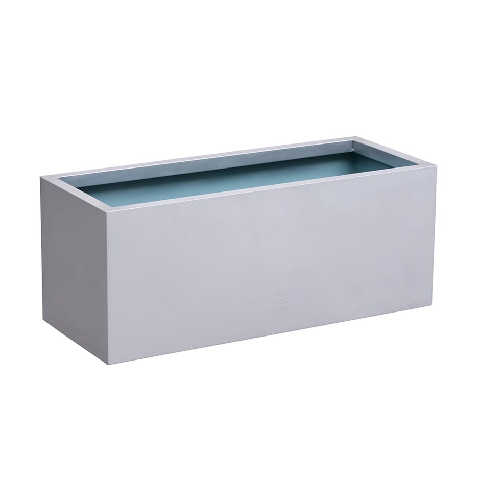 75cm Silver Zinc Trough Planter