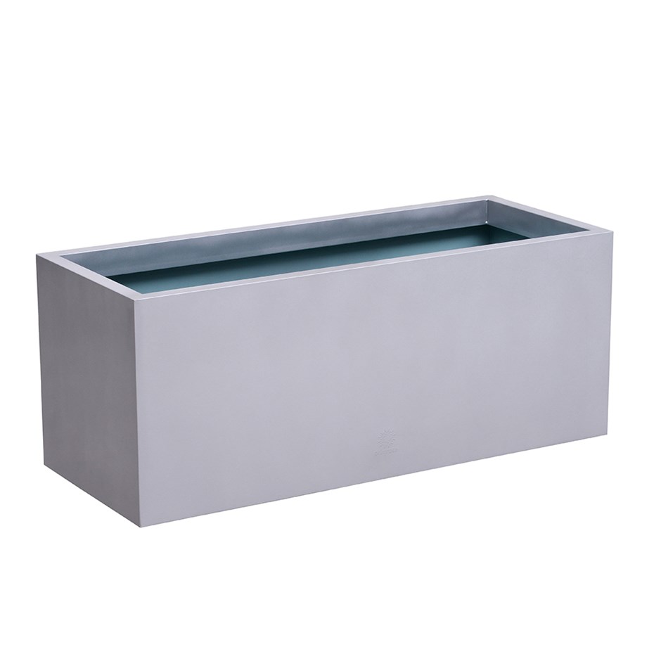 70cm Silver Zinc Trough Planter