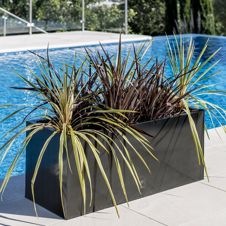 Pewter Zinc Trough Planter