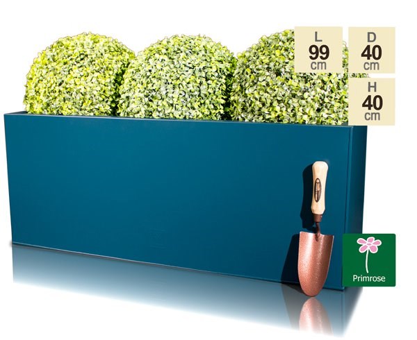 100cm Teal Zinc Trough Planter