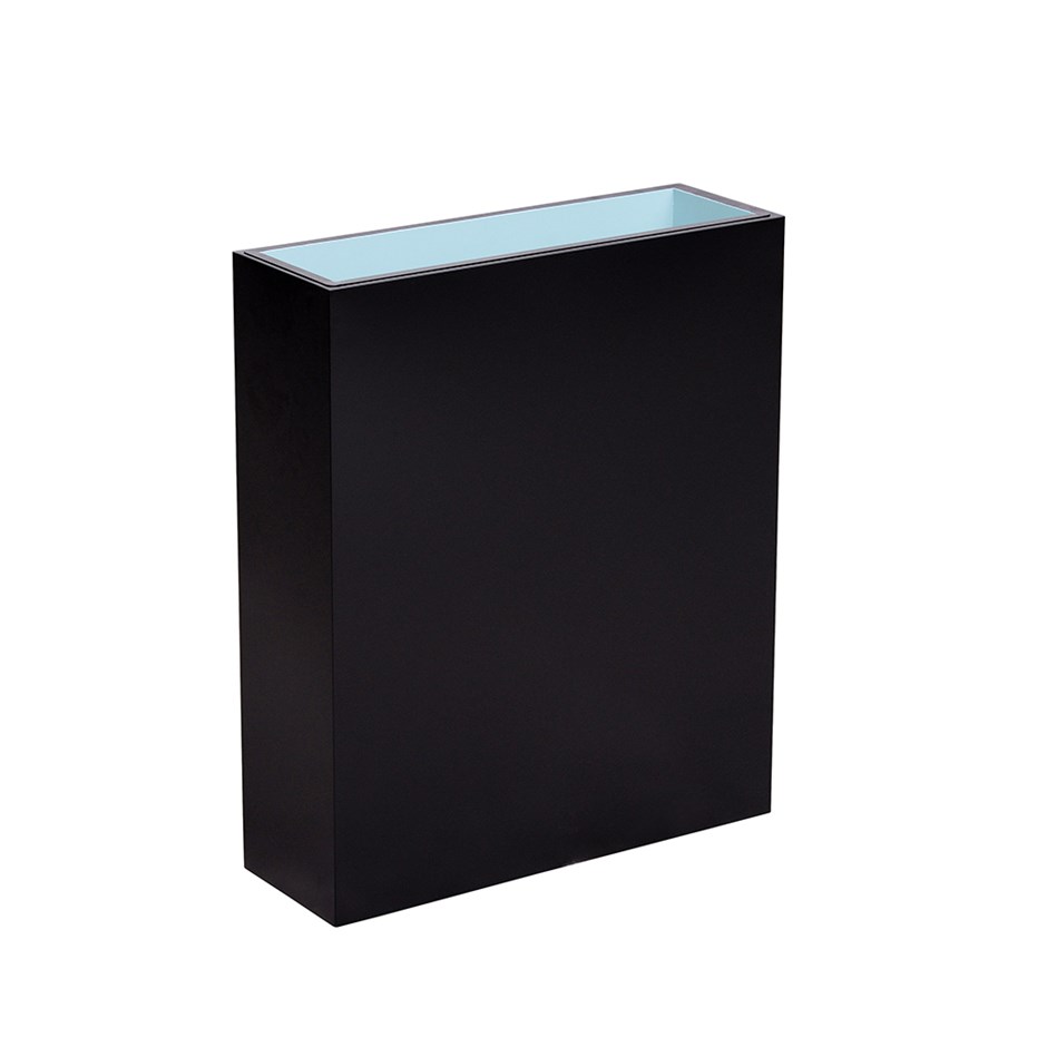 Black Zinc Tall Trough Planter
