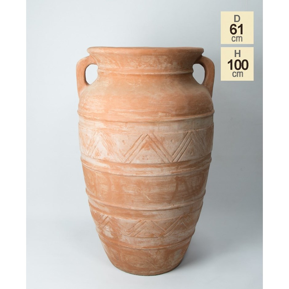 100cm Athenian Terracotta Round Vase Planter