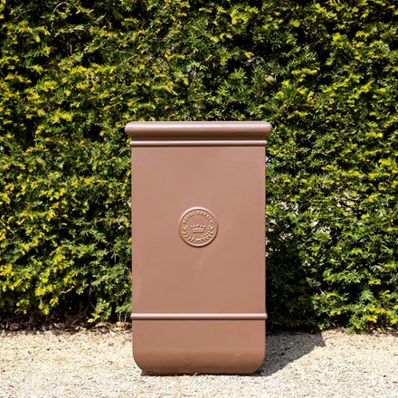 H42Cm Fibrecotta Tall Cube Planter In Toffee By Primrose