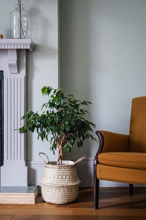 Natural White Tribal Lined Basket