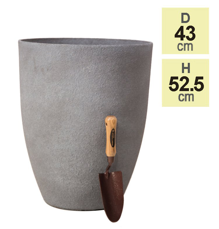 Volcanic Grey Tall Round Planter