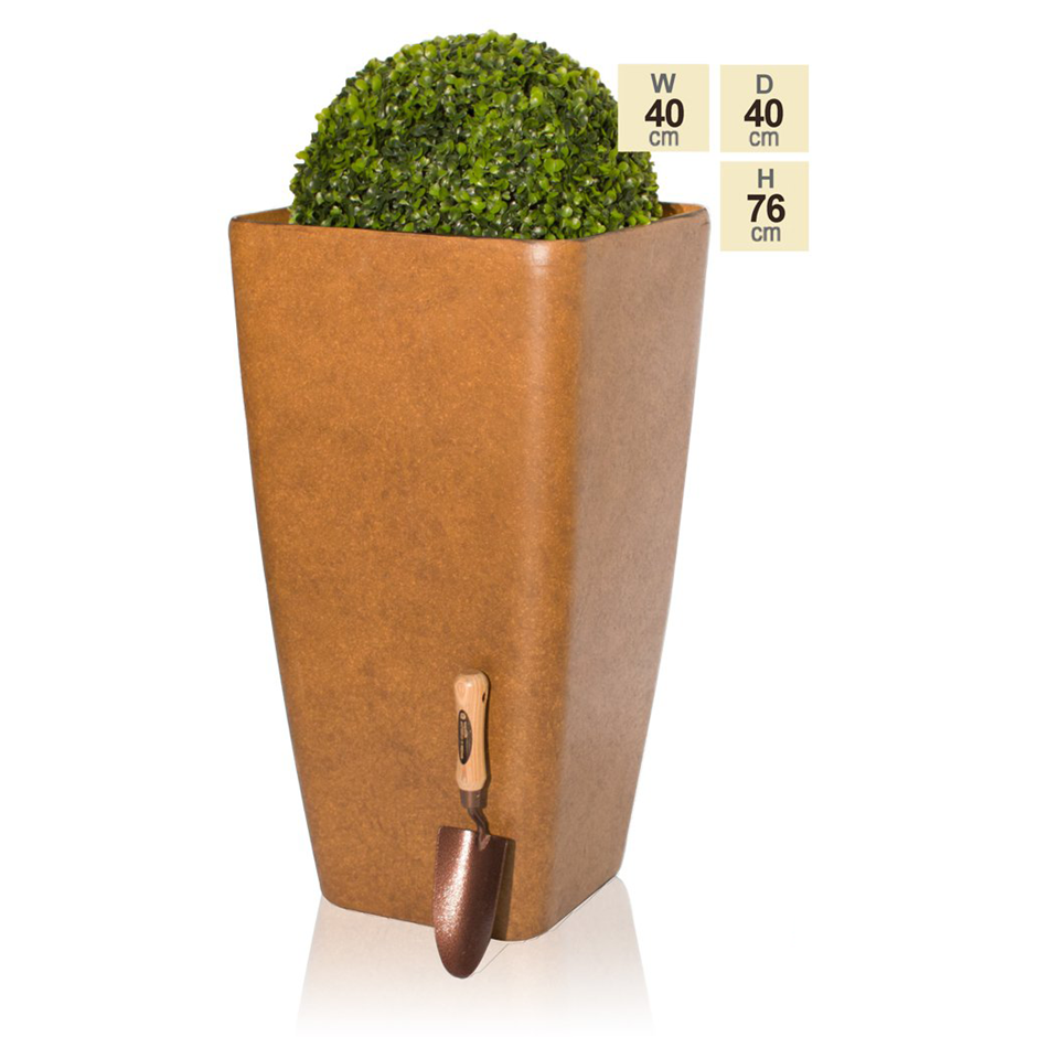 Rust Effect Flared Square Planter