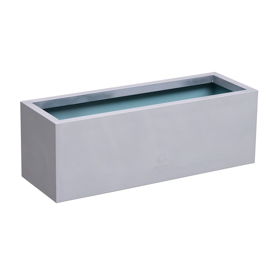 120cm Silver Zinc Trough Planter