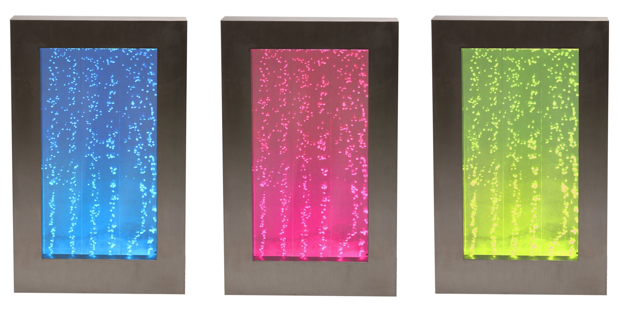 Hanging Portrait Bubble Water Wall w/ Colour Changing LEDs | Fluid