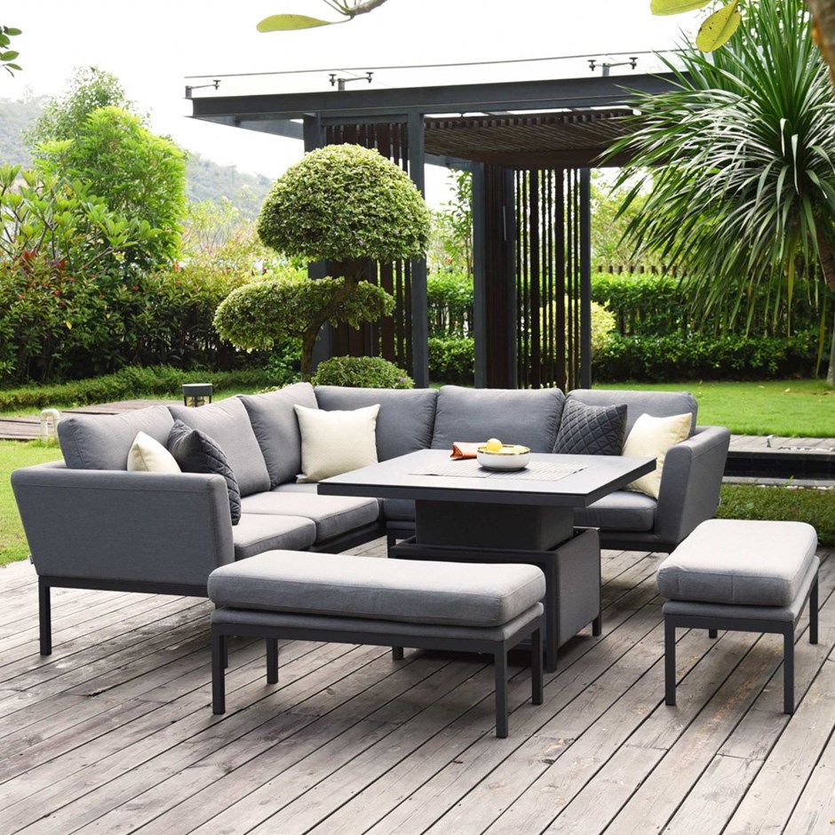 Pulse Square Corner Dining Set With Rising Table