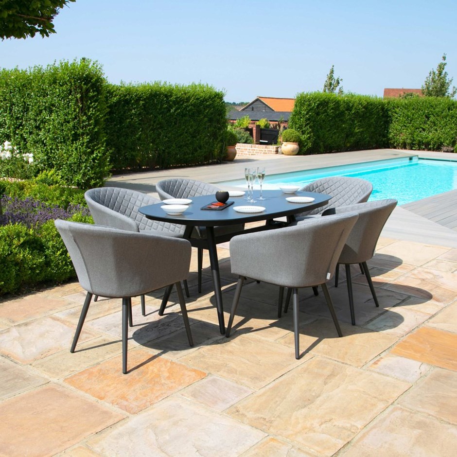 Ambition Outdoor Fabric Oval Dining Set