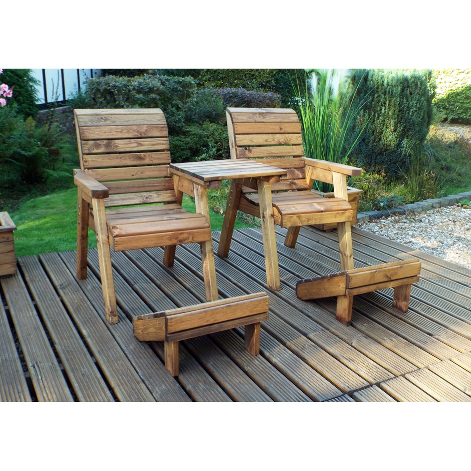 Deluxe Lounger Set Straight & Footstools