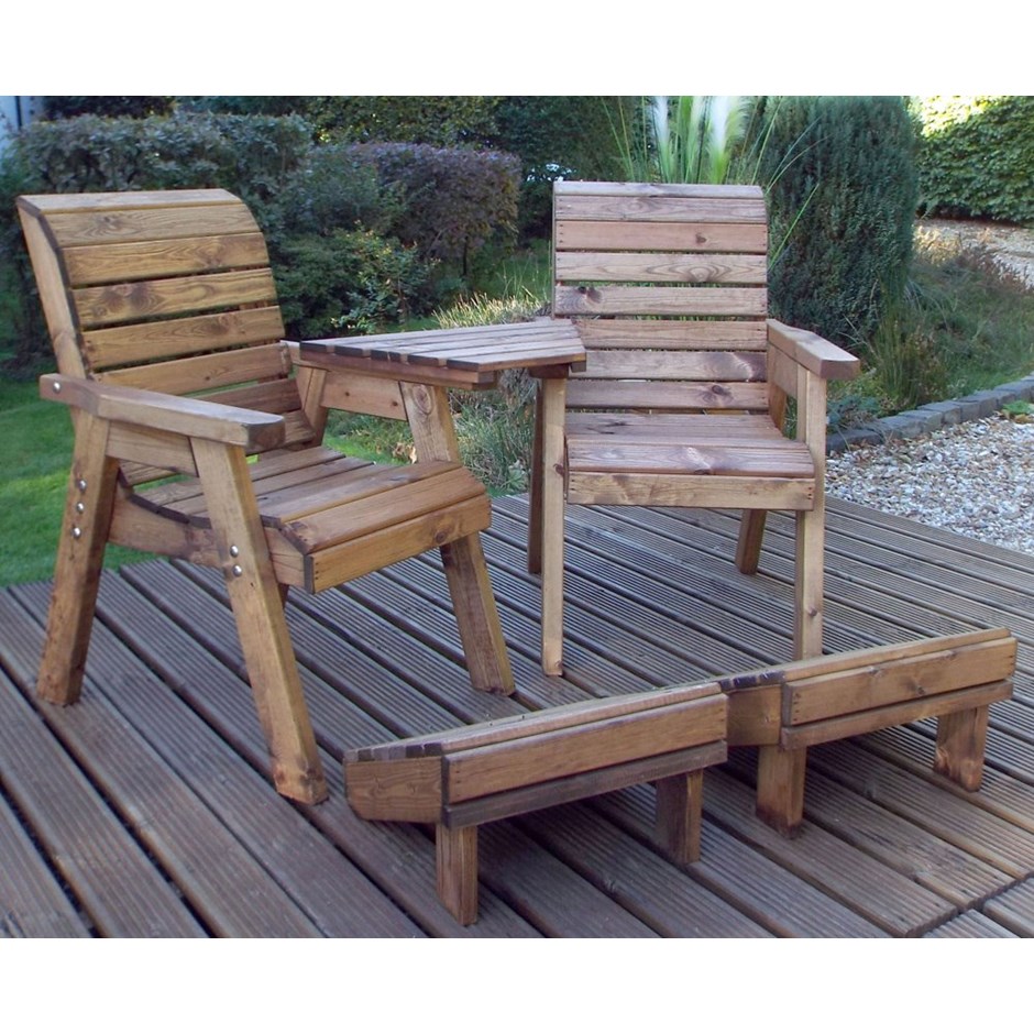 Deluxe Lounger Set Angled & Footstools