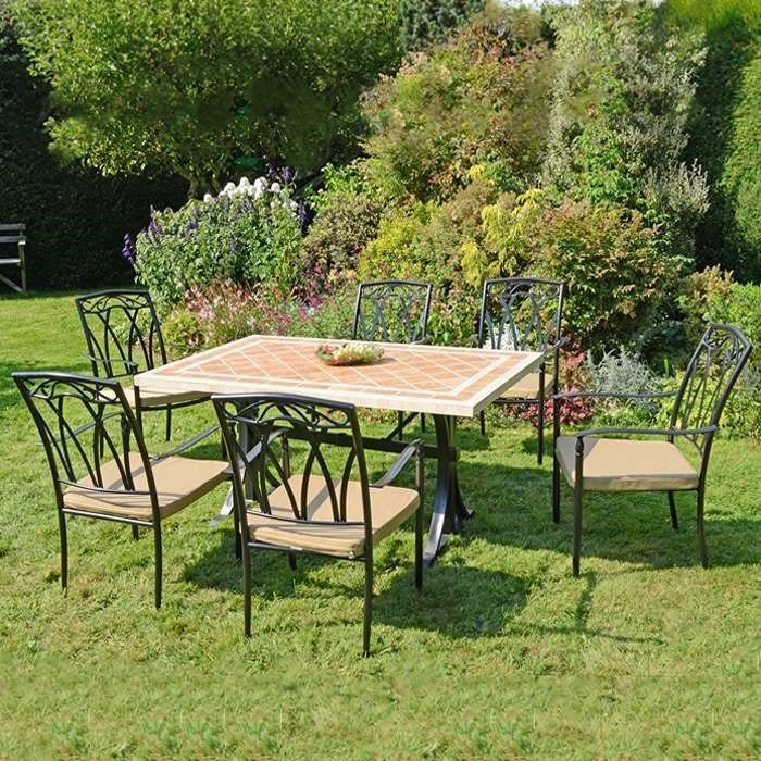 Hampton Dining Table With 6 Ascot Chairs Set