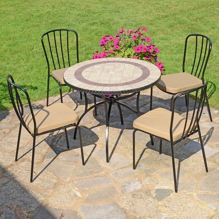 Henley Patio Table With Milan Chair Set