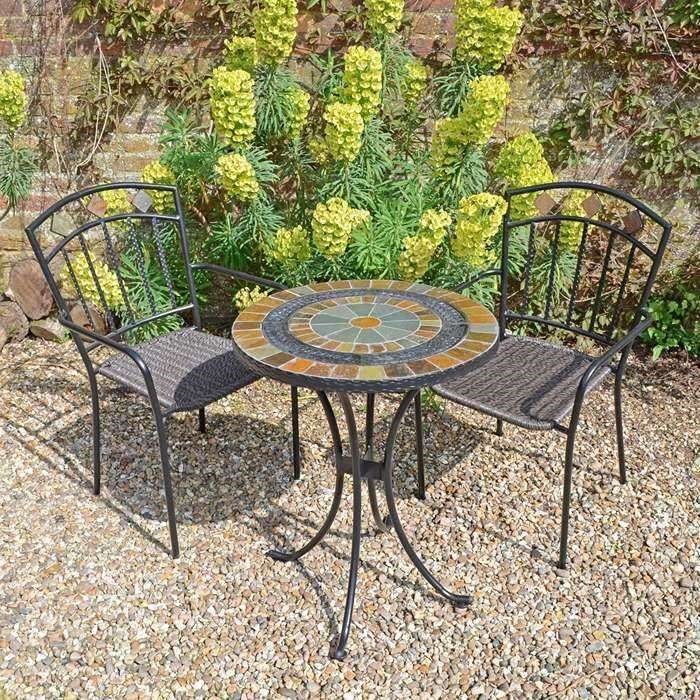 Vilena Bistro Table With Malaga Chair Set